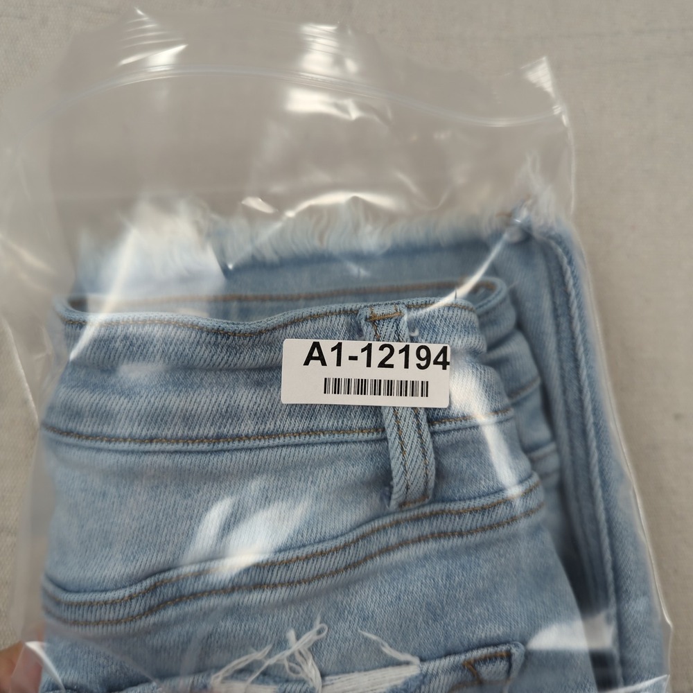 Flying Monkey Jeans Womens 23 Blue High Rise Flare Stretch Distressed Frayed - Picture 15 of 15